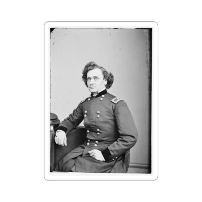 Portrait of Brig. Gen. Thomas W. Sherman, Officer of the Federal Army (U.S. Civil War) STICKER Vinyl Kiss-Cut Decal 3 Inch White - The Sticker Space