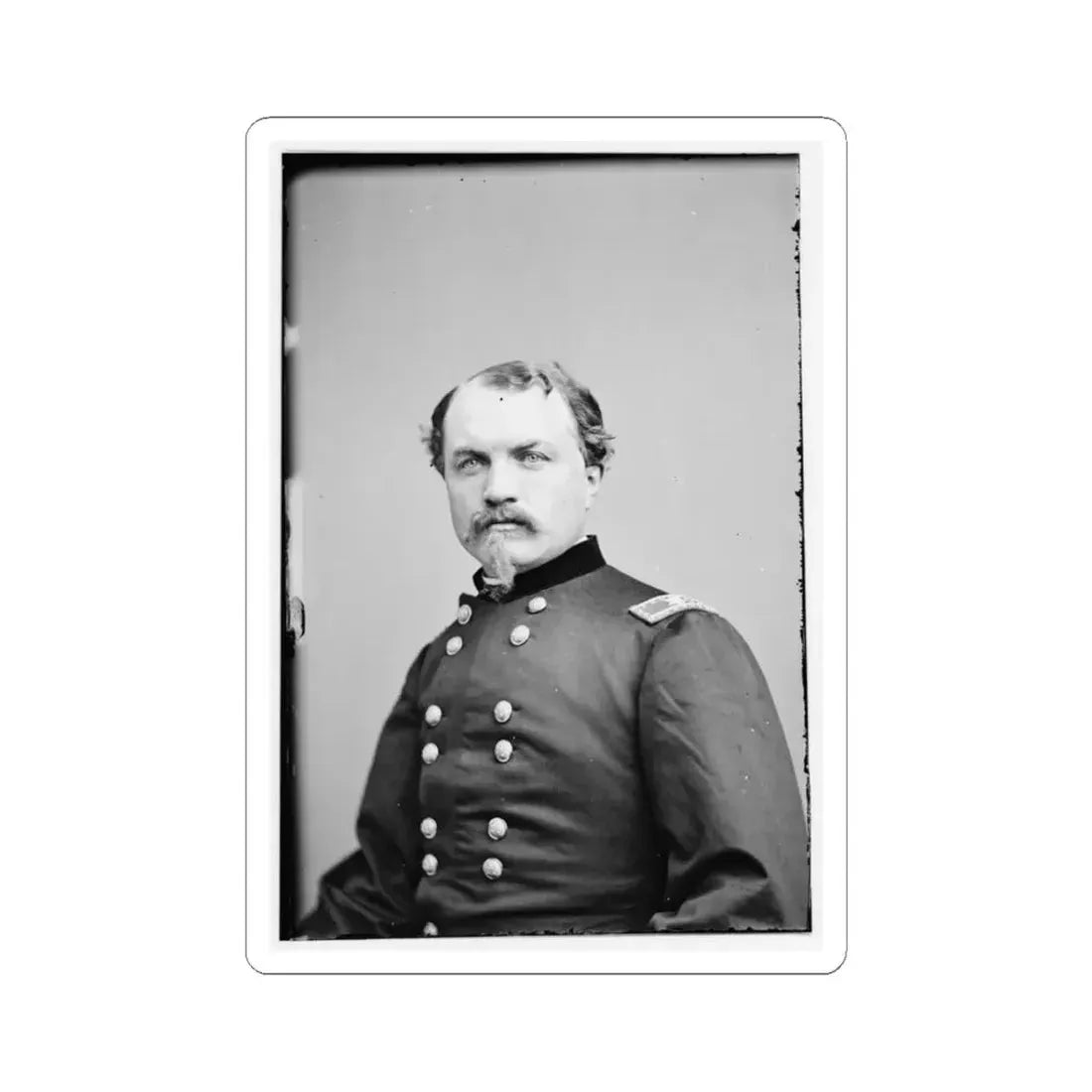 Portrait of Brig. Gen. William W. Averell, Officer of the Federal Army (U.S. Civil War) STICKER Vinyl Kiss-Cut Decal 3 Inch White - The Sticker Space