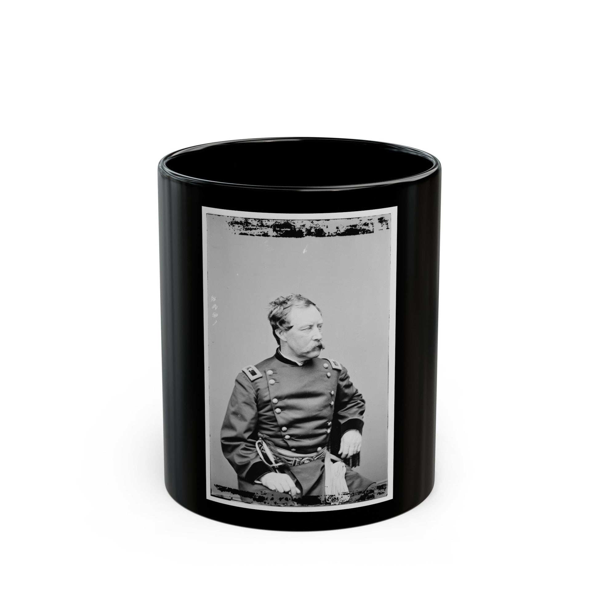 Portrait Of Brig. Gen. Albion P. Howe, Officer Of The Federal Army (U.S. Civil War) Black Coffee Mug-11oz-The Sticker Space