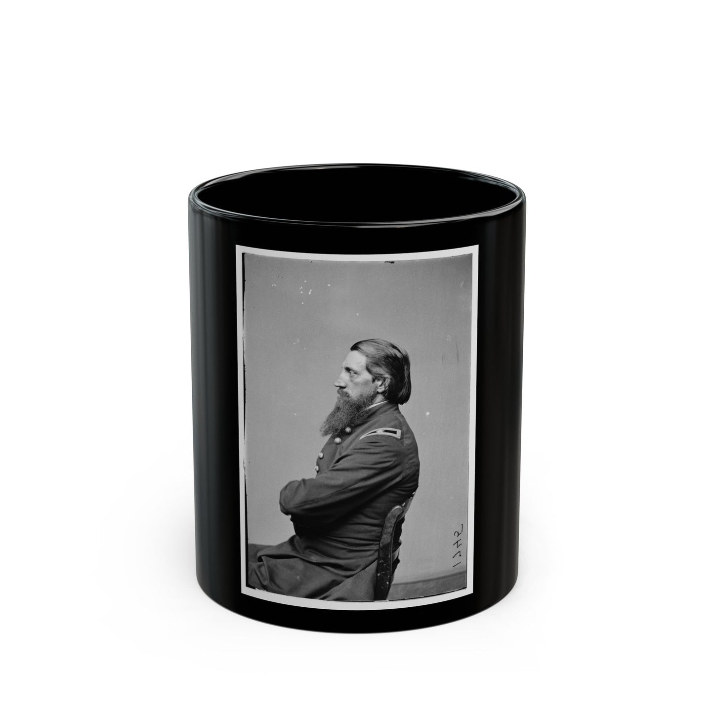 Portrait Of Brig. Gen. Alfred W. Ellet, Officer Of The Federal Army (U.S. Civil War) Black Coffee Mug-11oz-The Sticker Space