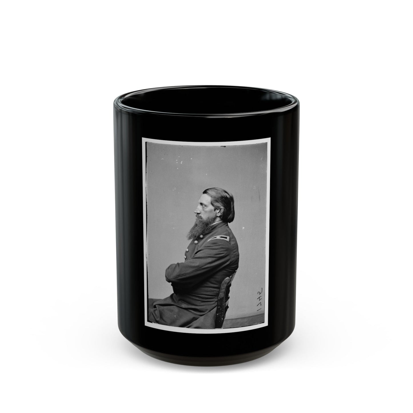 Portrait Of Brig. Gen. Alfred W. Ellet, Officer Of The Federal Army (U.S. Civil War) Black Coffee Mug-15oz-The Sticker Space