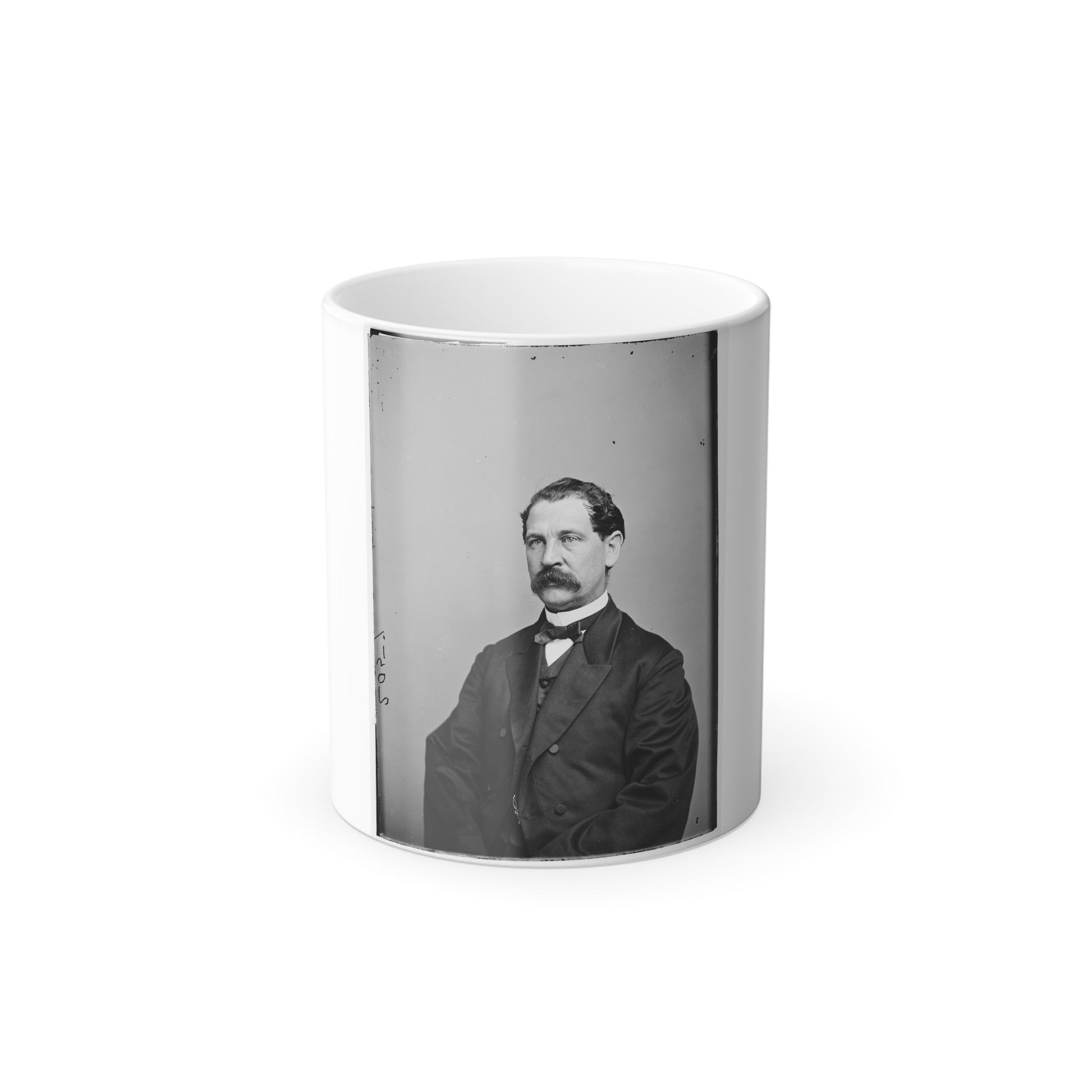 Portrait of Brig. Gen. (As of Mar. 13, 1865) Thomas Eckert, Officer of the Federal Army (U.S. Civil War) Color Morphing Mug 11oz-11oz-The Sticker Space