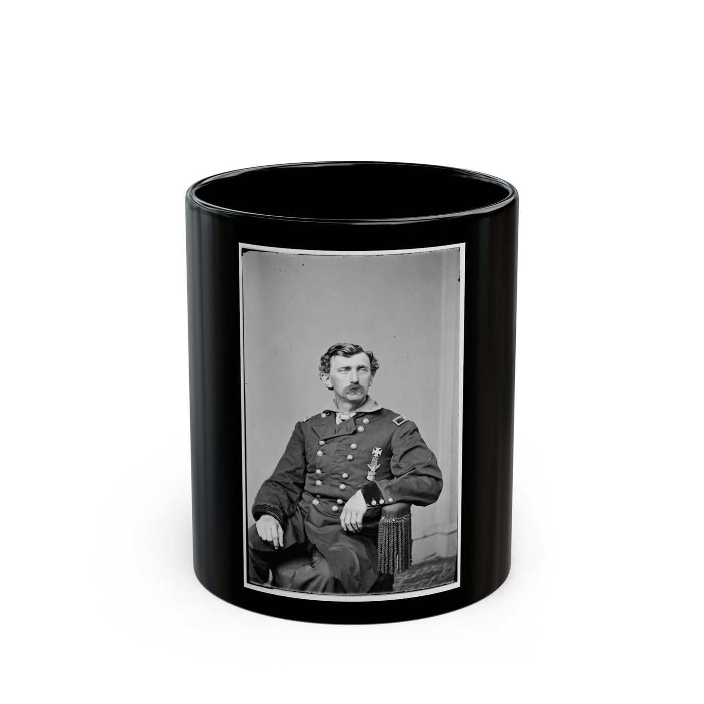 Portrait Of Brig. Gen. (As Of Mar. 7, 1865) George M. Love, Officer Of The Federal Army (U.S. Civil War) Black Coffee Mug