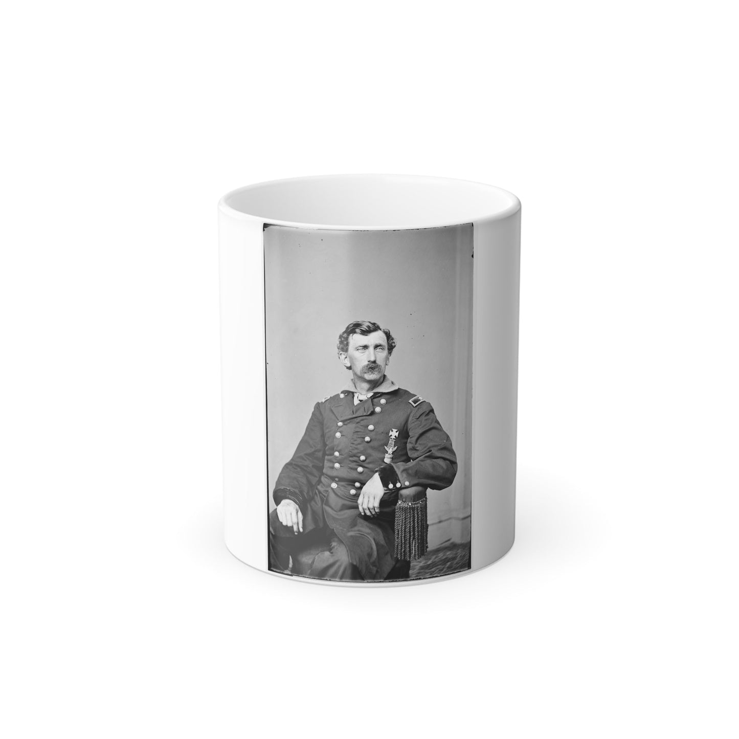 Portrait of Brig. Gen. (As of Mar. 7, 1865) George M. Love, Officer of the Federal Army (U.S. Civil War) Color Morphing Mug 11oz-11oz-The Sticker Space