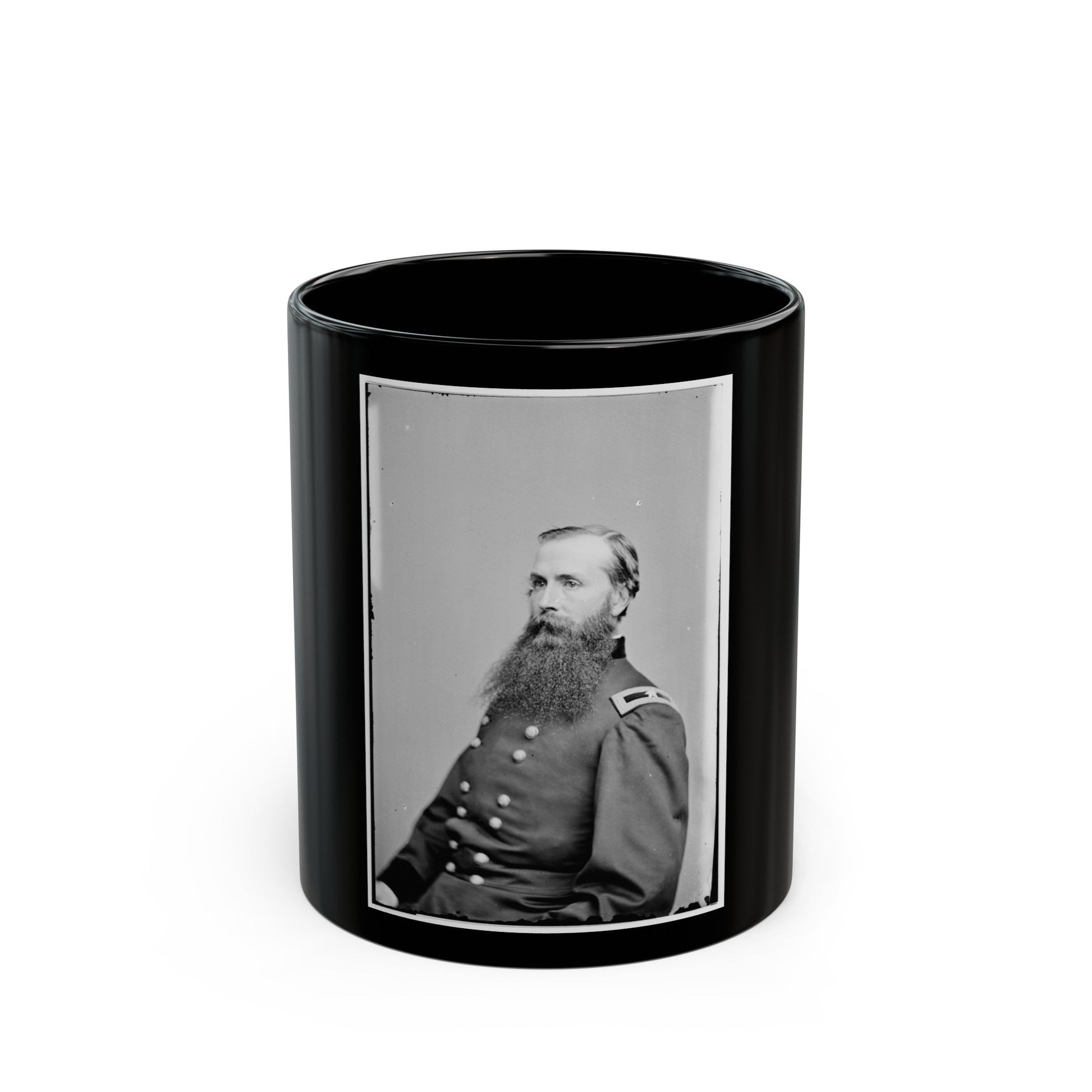 Portrait Of Brig. Gen. Charles K. Graham, Officer Of The Federal Army (U.S. Civil War) Black Coffee Mug-11oz-The Sticker Space