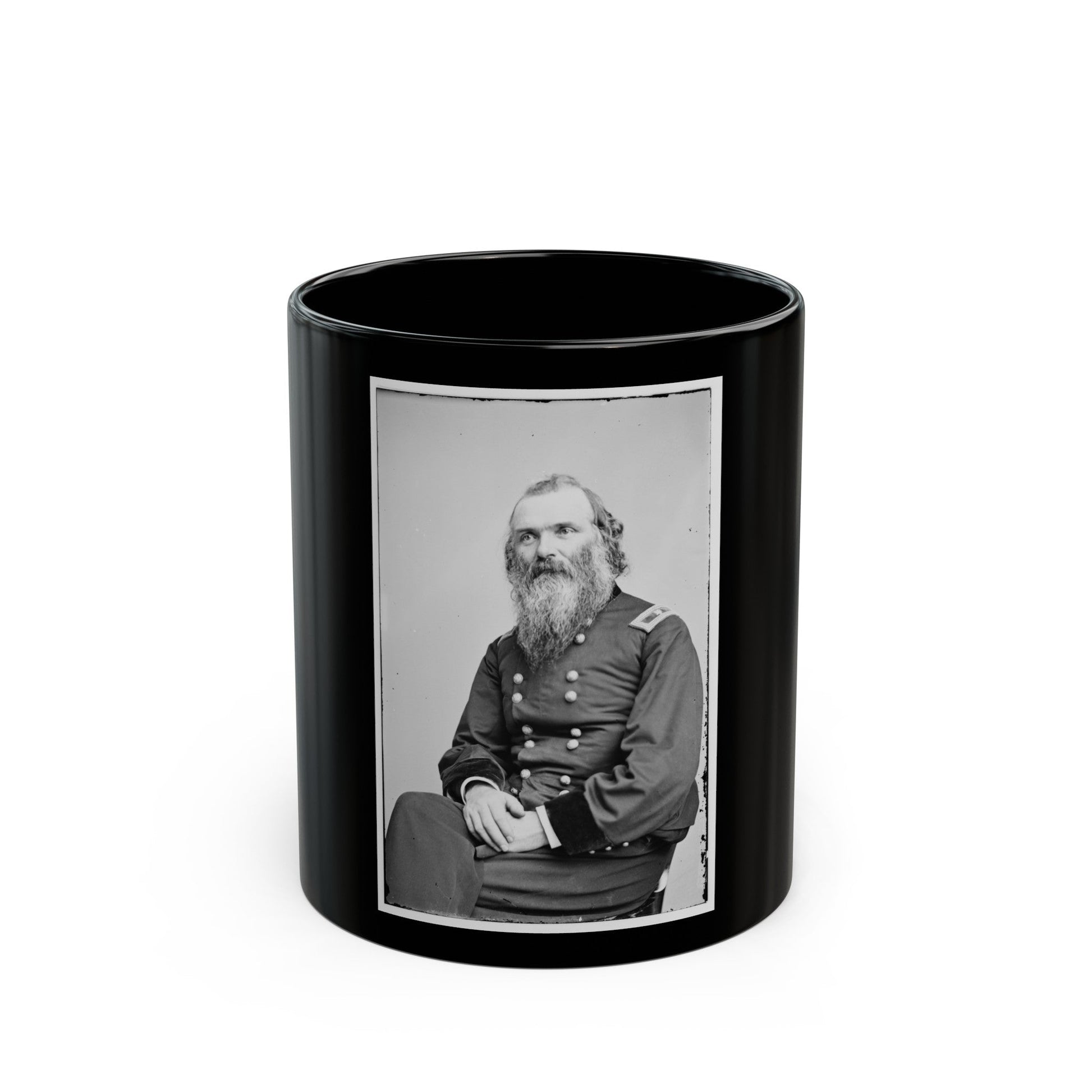 Portrait Of Brig. Gen. Daniel C. Mccallum, Officer Of The Federal Army (U.S. Civil War) Black Coffee Mug-11oz-The Sticker Space