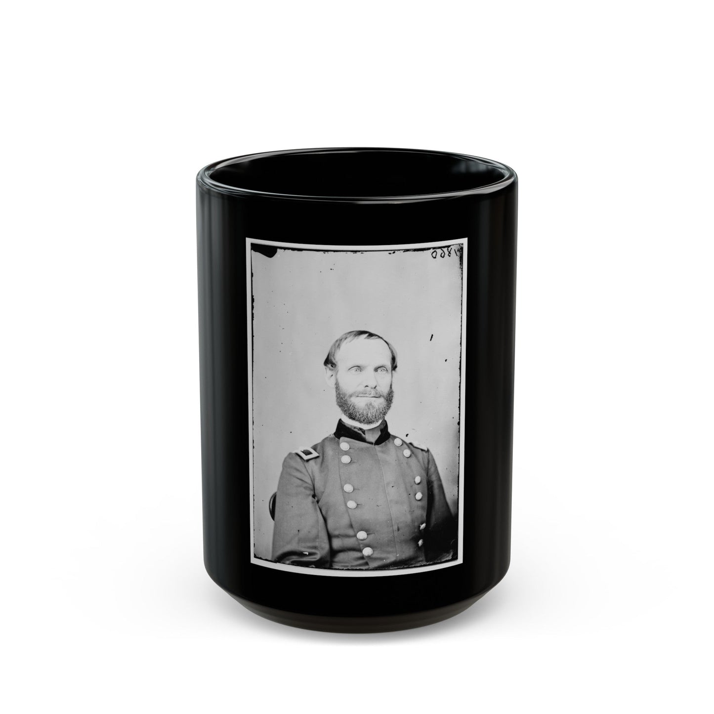 Portrait Of Brig. Gen. Edward D. Townsend, Assistant Adjutant General (U.S. Civil War) Black Coffee Mug-15oz-The Sticker Space