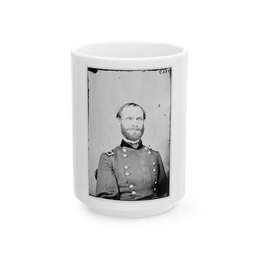 Portrait Of Brig. Gen. Edward D. Townsend, Assistant Adjutant General (U.S. Civil War) White Coffee Mug-15oz-The Sticker Space