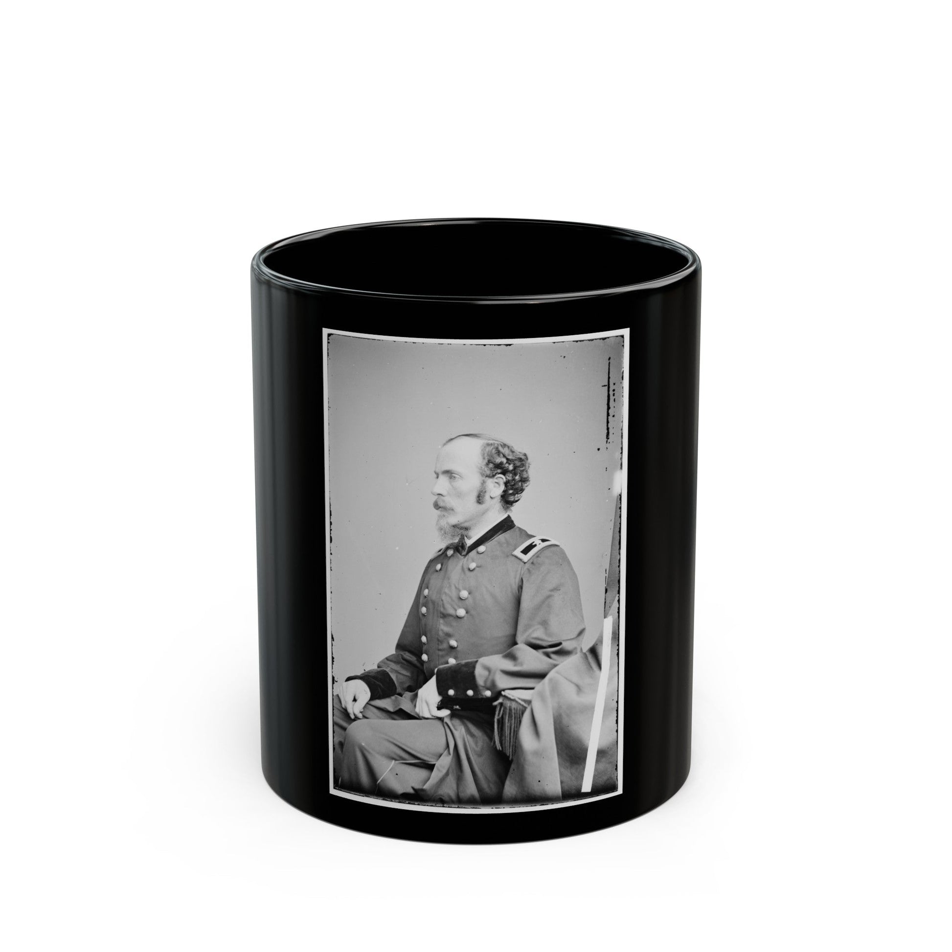 Portrait Of Brig. Gen. Emerson Opdycke, Officer Of The Federal Army (U.S. Civil War) Black Coffee Mug-11oz-The Sticker Space