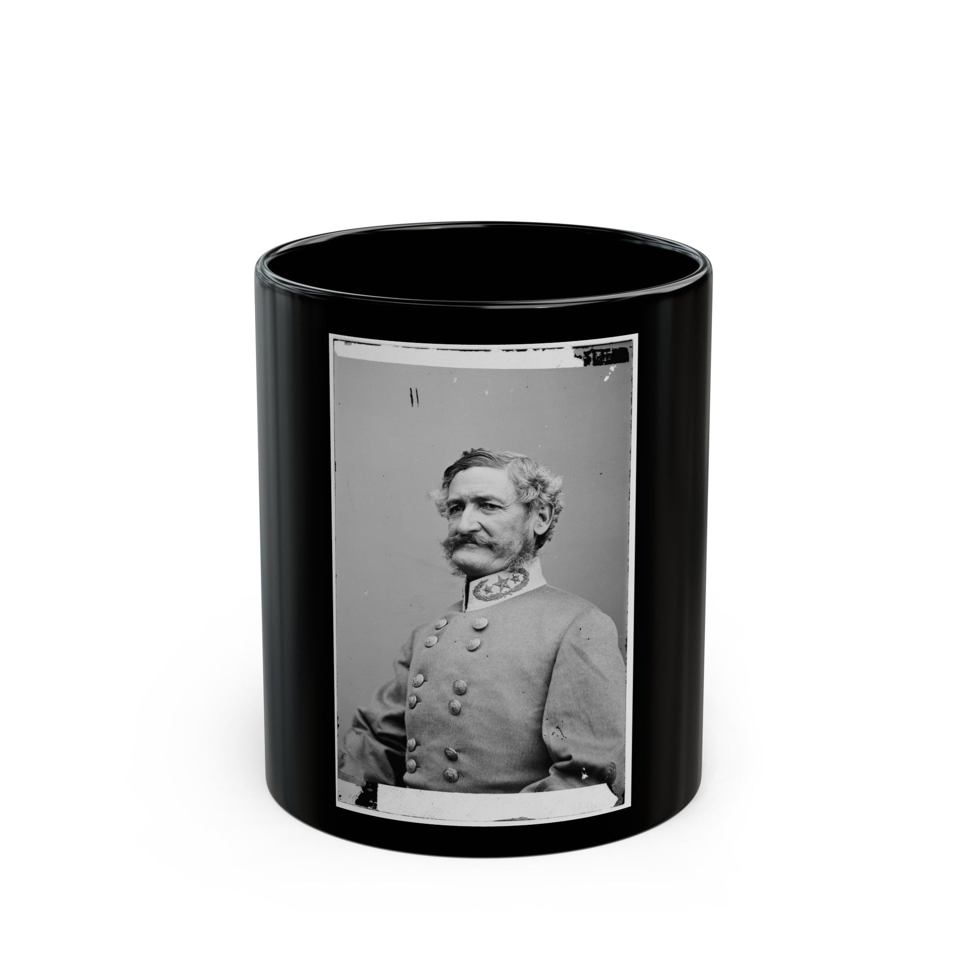 Portrait Of Brig. Gen. Henry H. Sibley, Officer Of The Confederate Army (U.S. Civil War) Black Coffee Mug-11oz-The Sticker Space