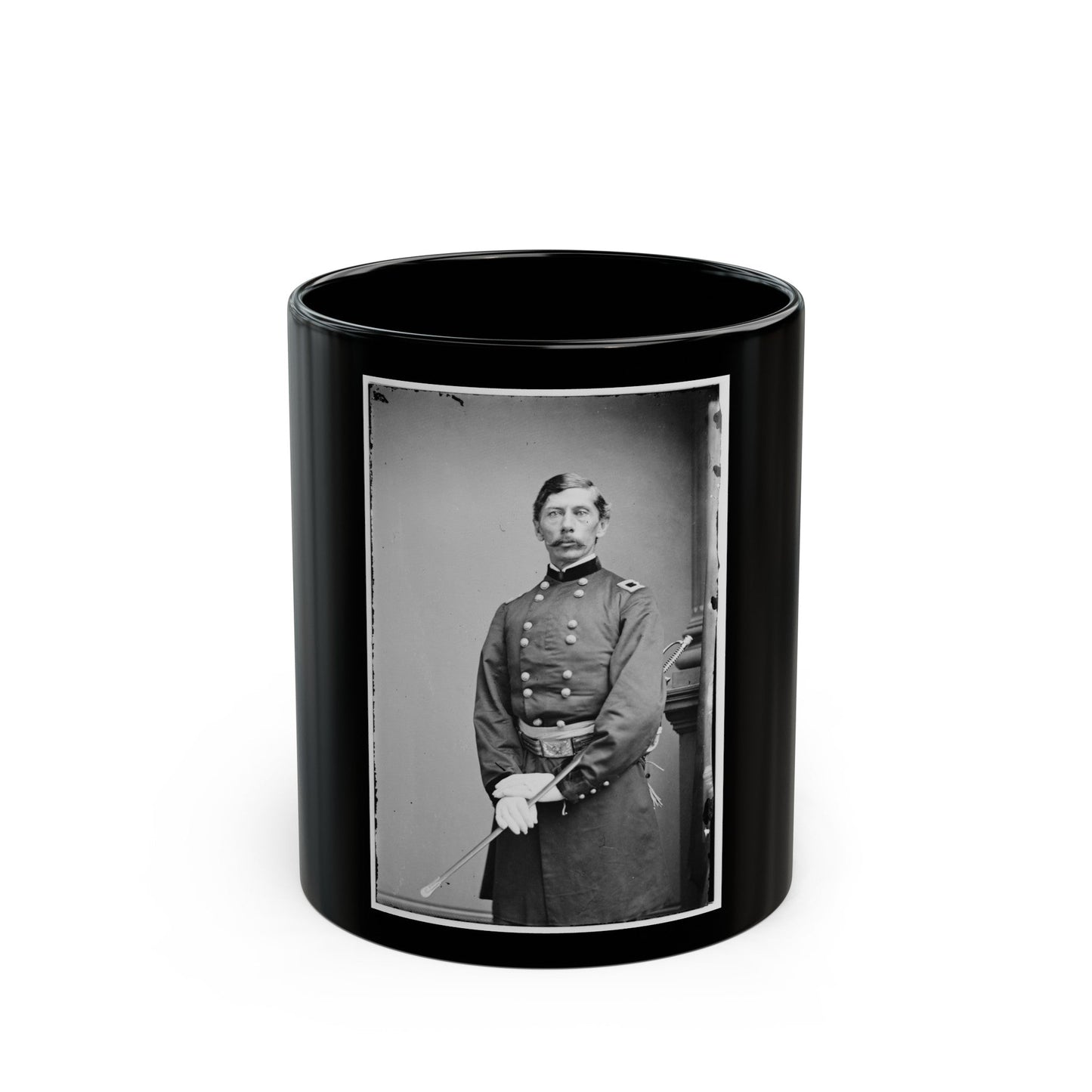 Portrait Of Brig. Gen. Henry M. Judah, Officer Of The Federal Army (U.S. Civil War) Black Coffee Mug-11oz-The Sticker Space