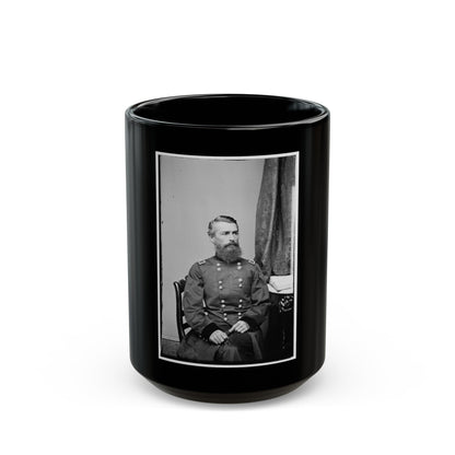 Portrait Of Brig. Gen. Herman Haupt, Officer Of The Federal Army (U.S. Civil War) Black Coffee Mug-15oz-The Sticker Space