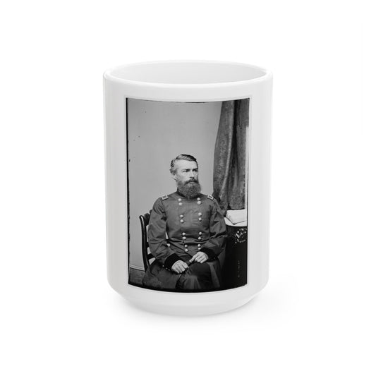 Portrait Of Brig. Gen. Herman Haupt, Officer Of The Federal Army (U.S. Civil War) White Coffee Mug-15oz-The Sticker Space