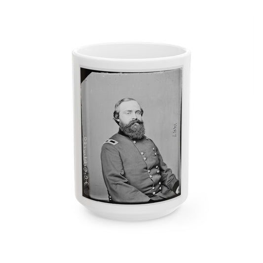 Portrait Of Brig. Gen. John C. Caldwell, Officer Of The Federal Army (U.S. Civil War) White Coffee Mug-15oz-The Sticker Space