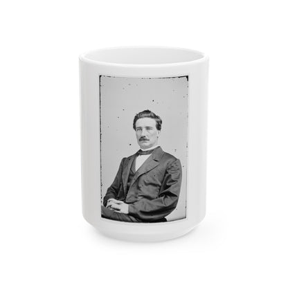 Portrait Of Brig. Gen. John D. Imboden, Officer Of The Confederate Army (U.S. Civil War) White Coffee Mug-15oz-The Sticker Space