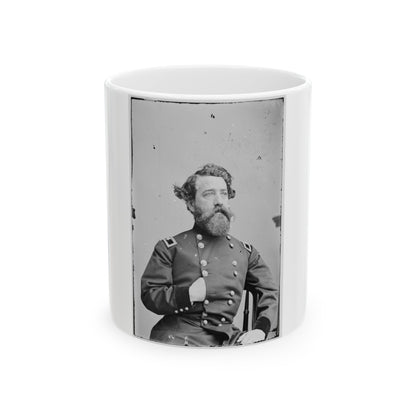 Portrait Of Brig. Gen. John M. Brannan (Maj. Gen. From Jan. 23, 1865), Officer Of The Federal Army (U.S. Civil War) White Coffee Mug-11oz-The Sticker Space