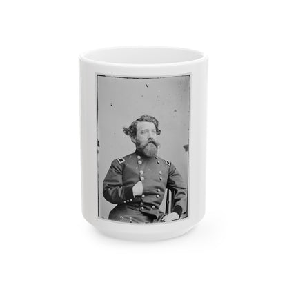 Portrait Of Brig. Gen. John M. Brannan (Maj. Gen. From Jan. 23, 1865), Officer Of The Federal Army (U.S. Civil War) White Coffee Mug-15oz-The Sticker Space