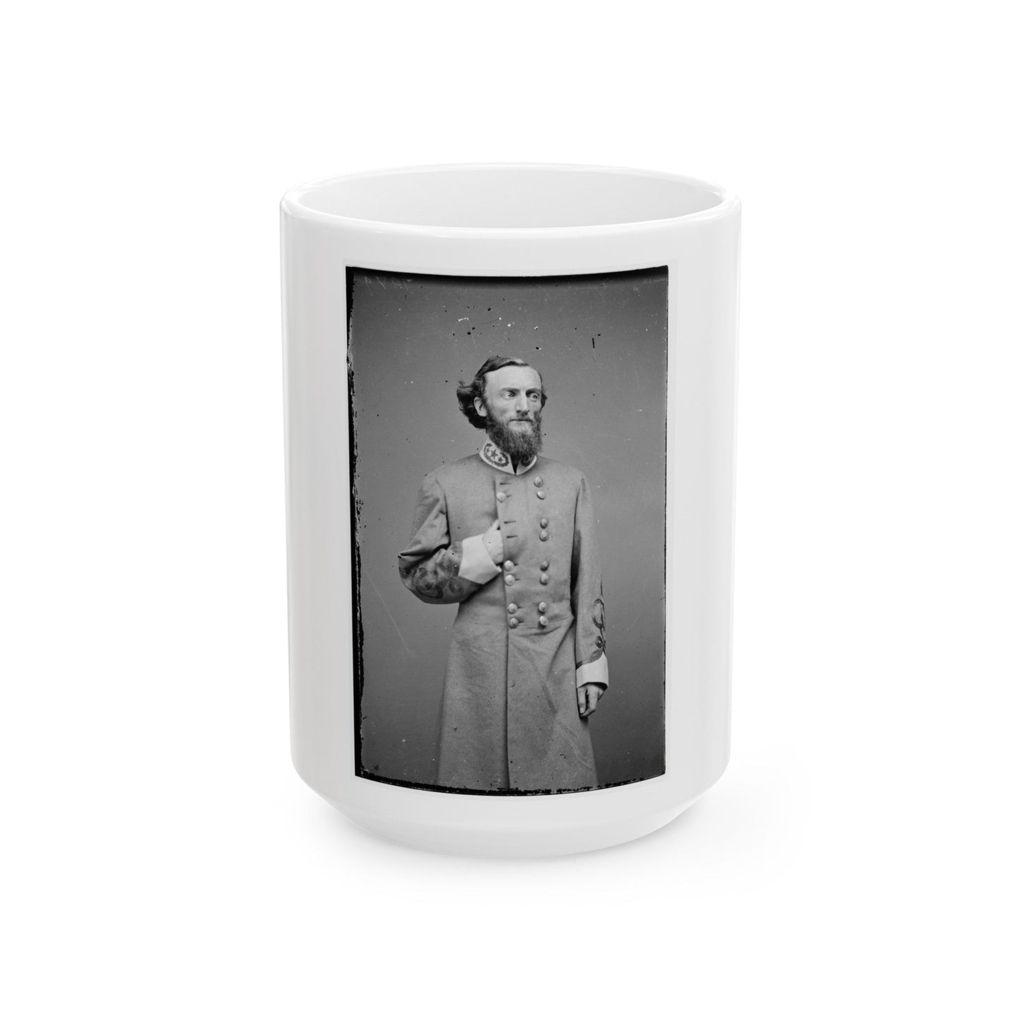 Portrait Of Brig. Gen. John S. Marmaduke, Officer Of The Confederate Army (U.S. Civil War) White Coffee Mug-15oz-The Sticker Space