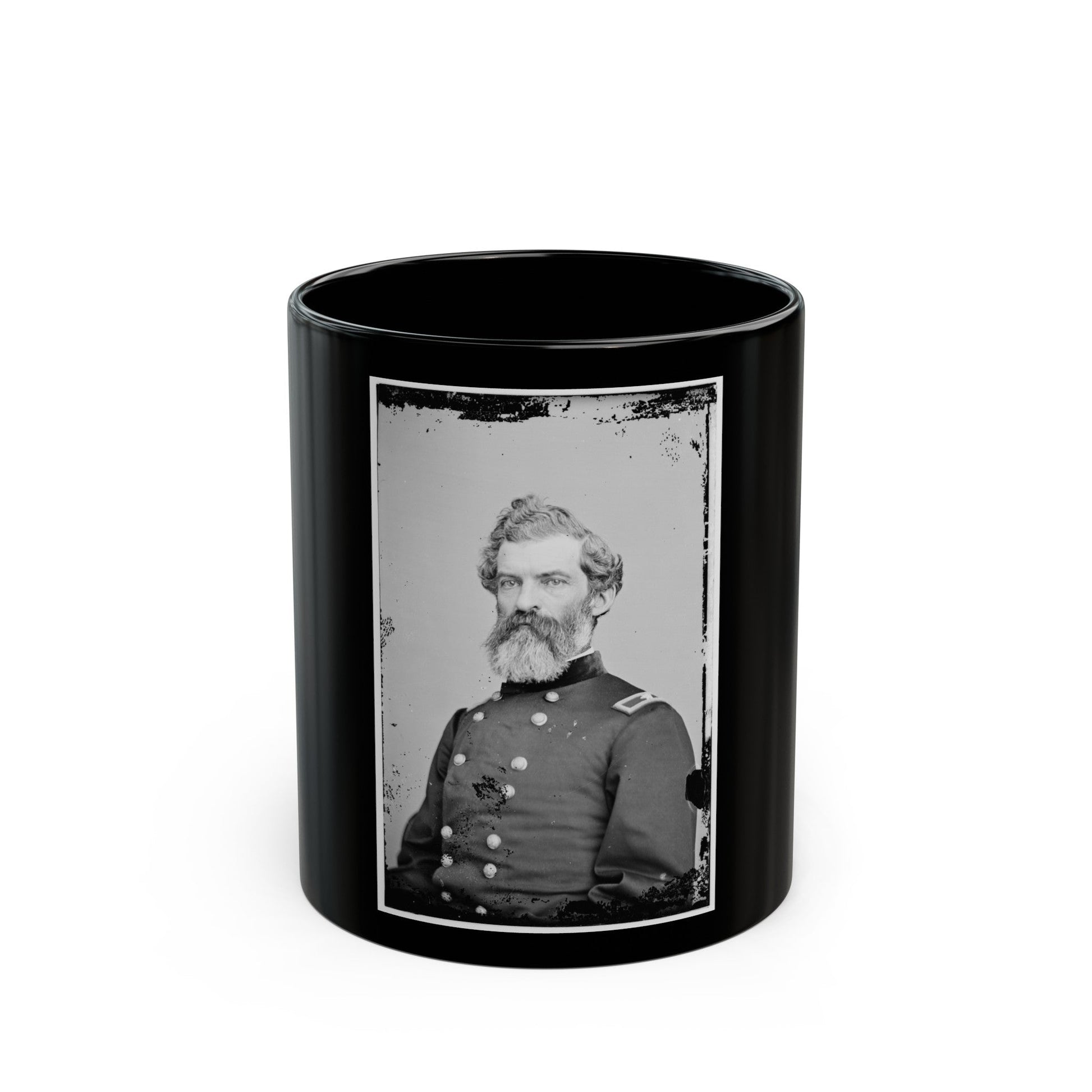 Portrait Of Brig. Gen. John W. Sprague, Officer Of The Federal Army (U.S. Civil War) Black Coffee Mug-11oz-The Sticker Space