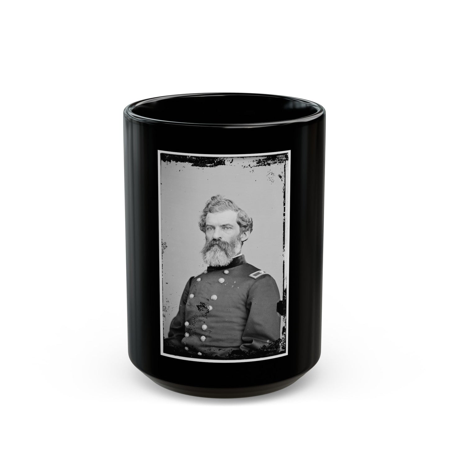 Portrait Of Brig. Gen. John W. Sprague, Officer Of The Federal Army (U.S. Civil War) Black Coffee Mug-15oz-The Sticker Space