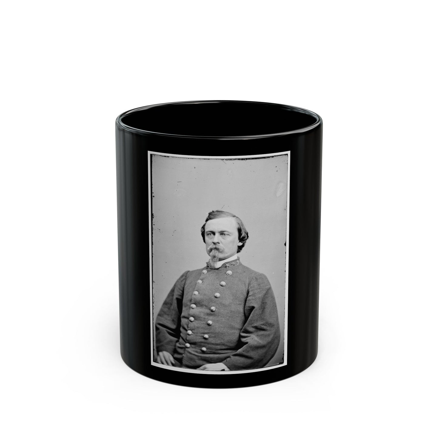 Portrait Of Brig. Gen. Joseph Finegan, Officer Of The Confederate Army (U.S. Civil War) Black Coffee Mug-11oz-The Sticker Space