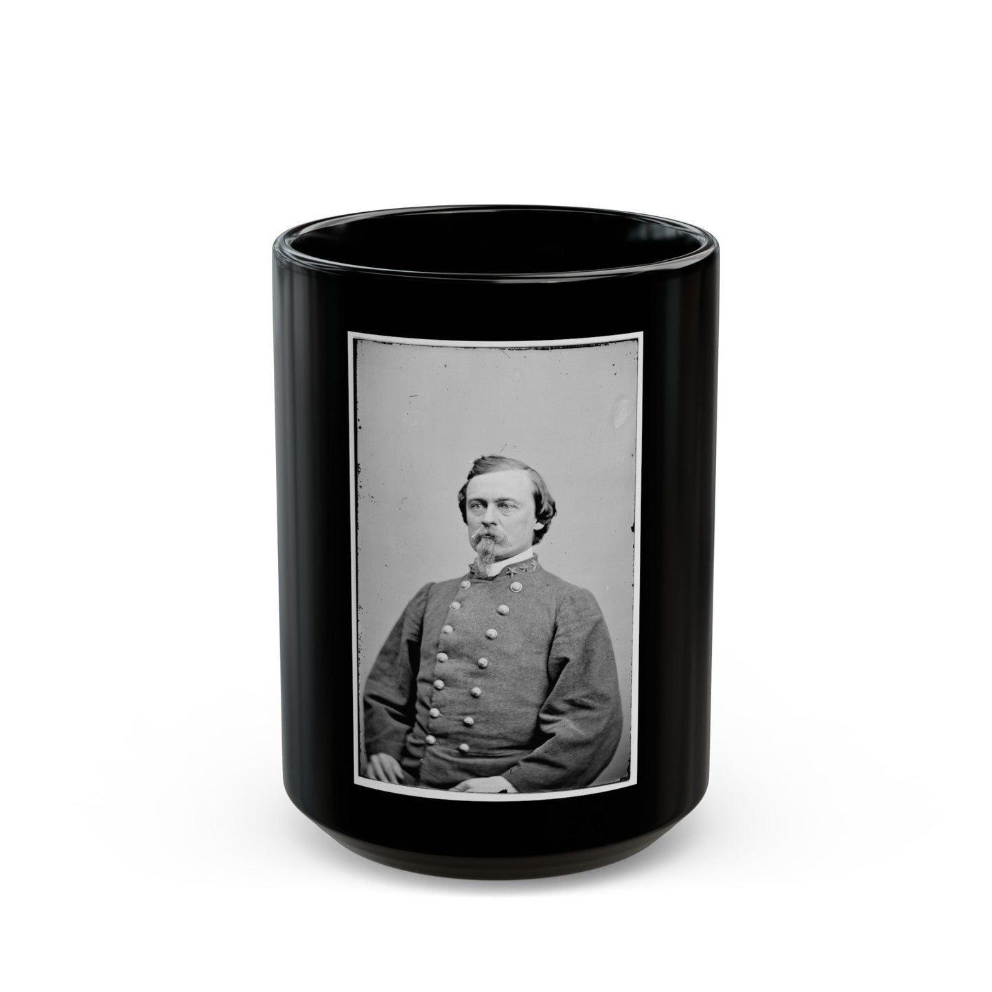 Portrait Of Brig. Gen. Joseph Finegan, Officer Of The Confederate Army (U.S. Civil War) Black Coffee Mug-15oz-The Sticker Space