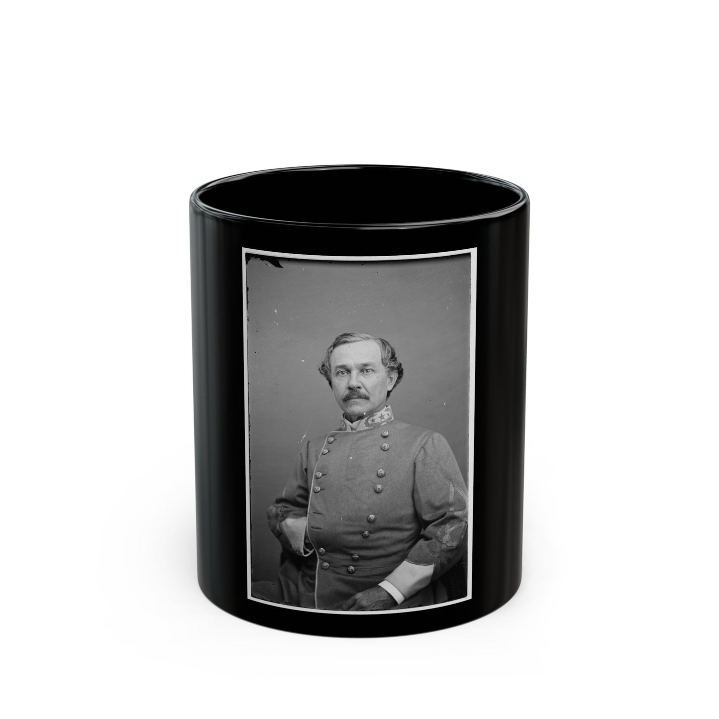 Portrait Of Brig. Gen. Joseph R. Anderson, Officer Of The Confederate Army (U.S. Civil War) Black Coffee Mug-11oz-The Sticker Space