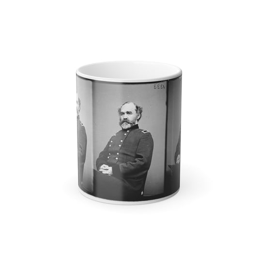 Portrait of Brig. Gen. Montgomery C. Meigs, Quartermaster-General, Officer of the Federal Army (Maj. Gen. From July 5, 1864) (U.S. Civil War) Color Morphing Mug 11oz-11oz-The Sticker Space