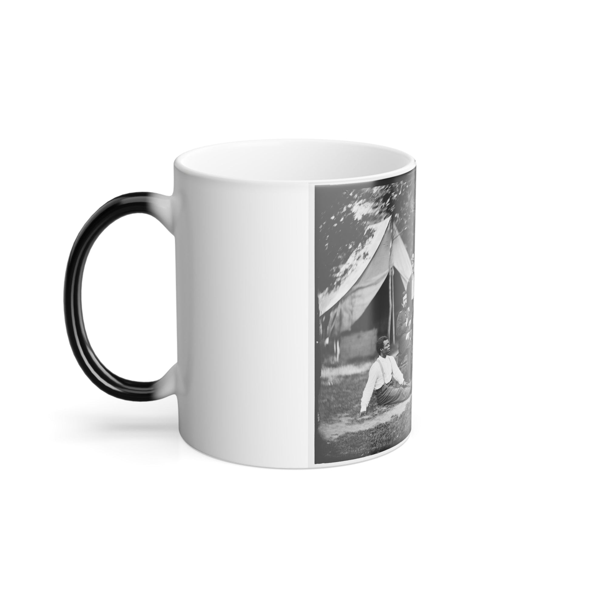 Portrait of Brig. Gen. Napoleon B. Mclaughlin, Officer of the Federal Army, and Staff, Vicinity of Washington, D.C. (U.S. Civil War) Color Morphing Mug 11oz-11oz-The Sticker Space