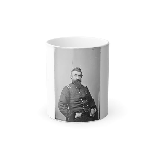 Portrait of Brig. Gen. Nathan Kimball, Officer of the Federal Army (Maj. Gen. As of Feb. 1, 1865) (U.S. Civil War) Color Morphing Mug 11oz-11oz-The Sticker Space