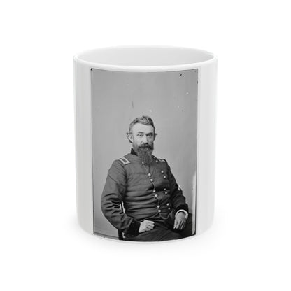 Portrait Of Brig. Gen. Nathan Kimball, Officer Of The Federal Army (Maj. Gen. As Of Feb. 1, 1865) (U.S. Civil War) White Coffee Mug-11oz-The Sticker Space