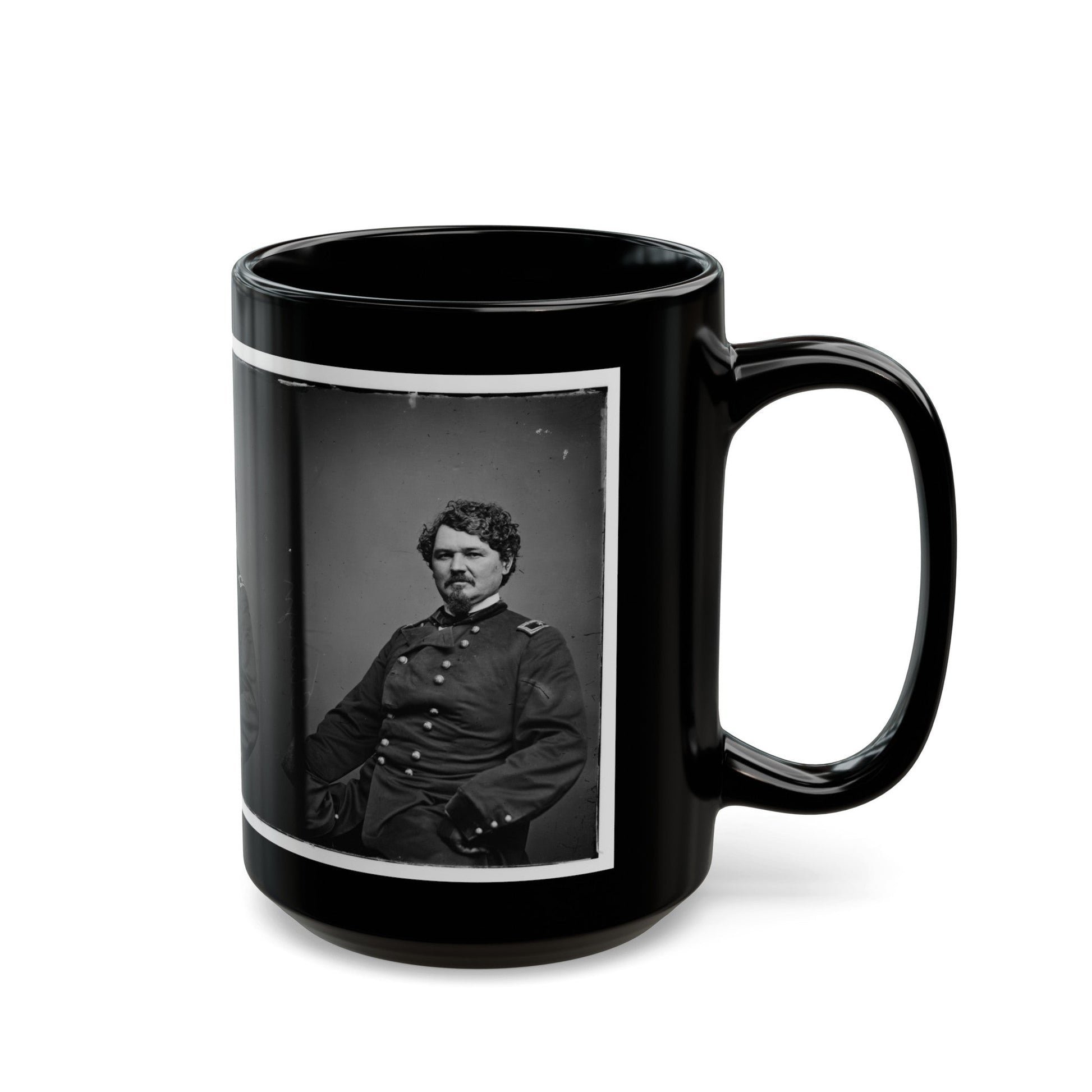 Portrait Of Brig. Gen. Samuel D. Sturgis, Officer Of The Federal Army (U.S. Civil War) Black Coffee Mug-The Sticker Space