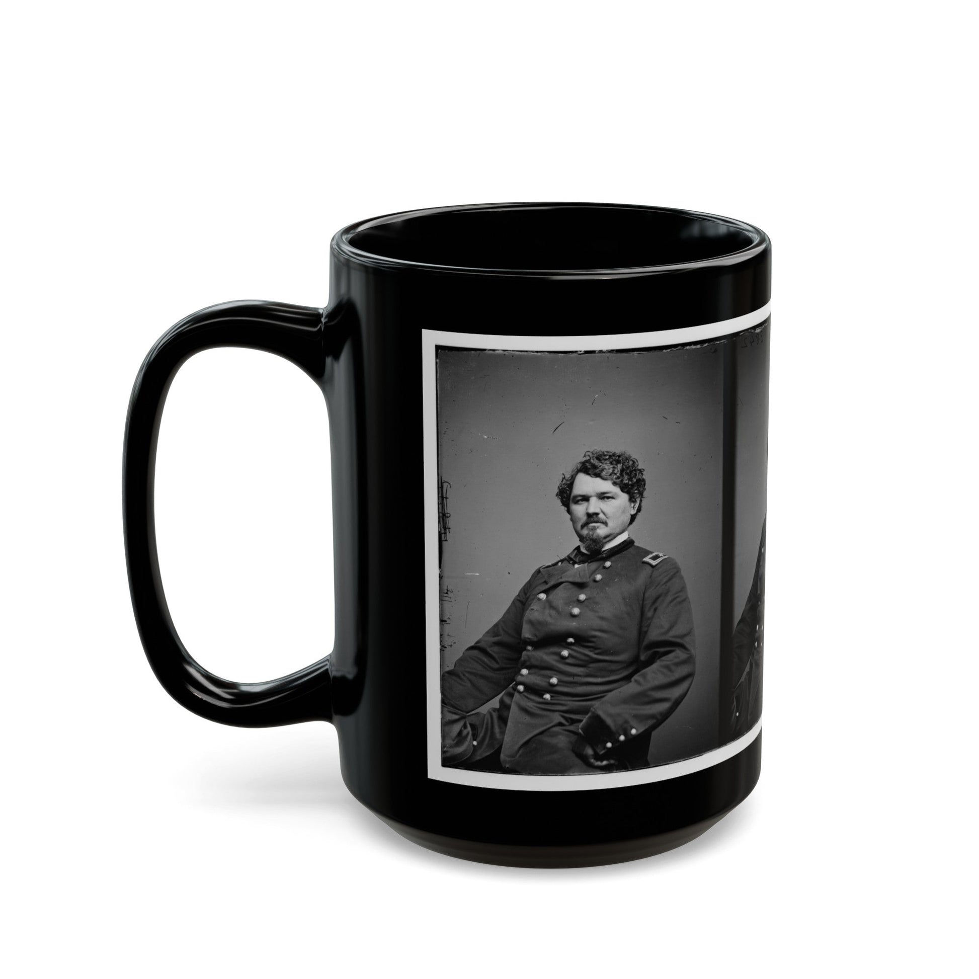 Portrait Of Brig. Gen. Samuel D. Sturgis, Officer Of The Federal Army (U.S. Civil War) Black Coffee Mug-The Sticker Space