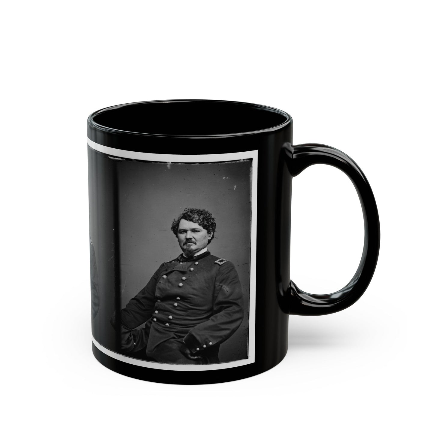 Portrait Of Brig. Gen. Samuel D. Sturgis, Officer Of The Federal Army (U.S. Civil War) Black Coffee Mug-The Sticker Space