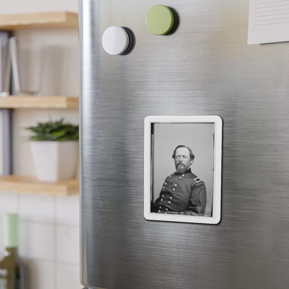 Portrait Of Brig. Gen. Samuel Kosciuzko Zook, Officer Of The Federal Army (U.S. Civil War) Refrigerator Magnet-The Sticker Space