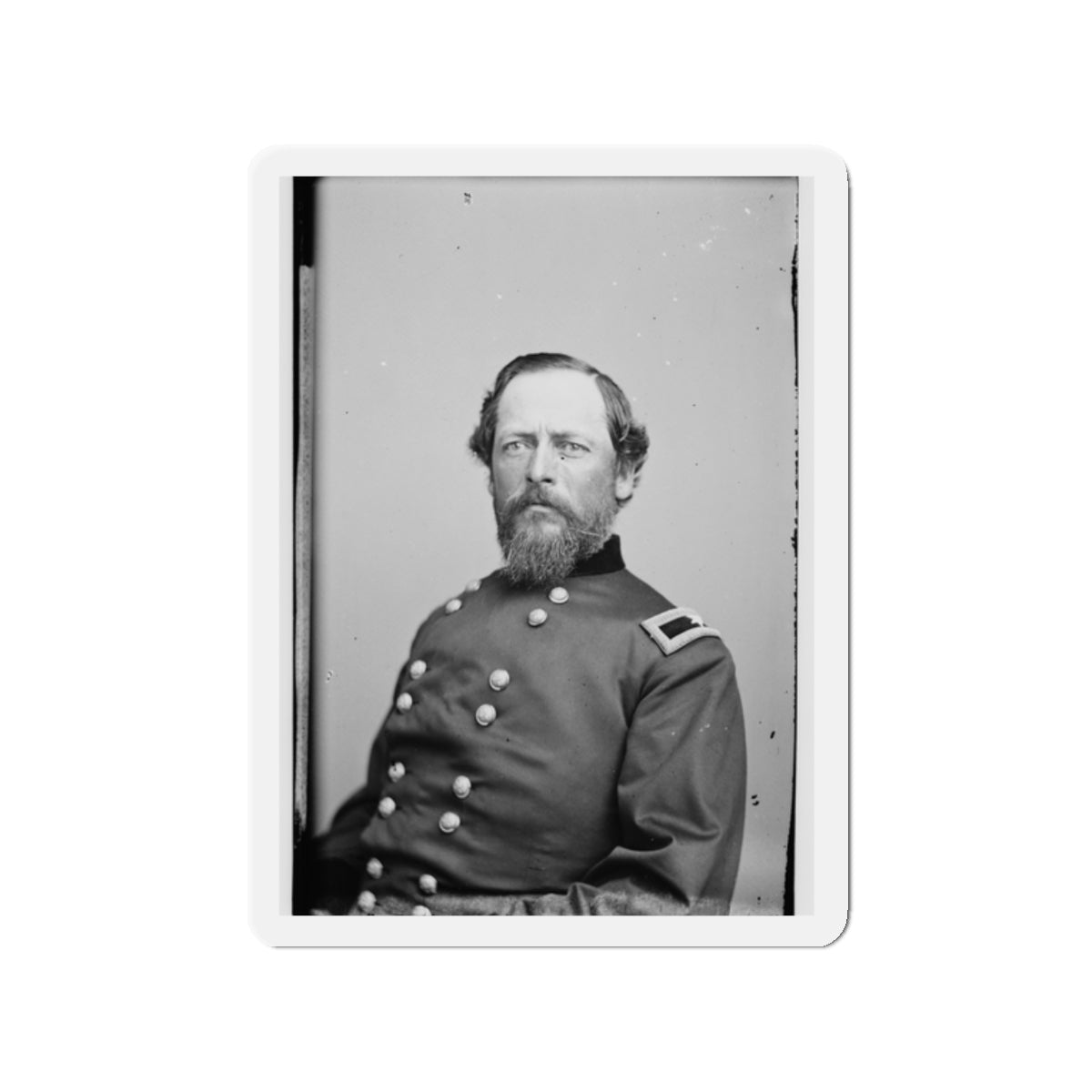 Portrait Of Brig. Gen. Samuel Kosciuzko Zook, Officer Of The Federal Army (U.S. Civil War) Refrigerator Magnet-2" x 2"-The Sticker Space