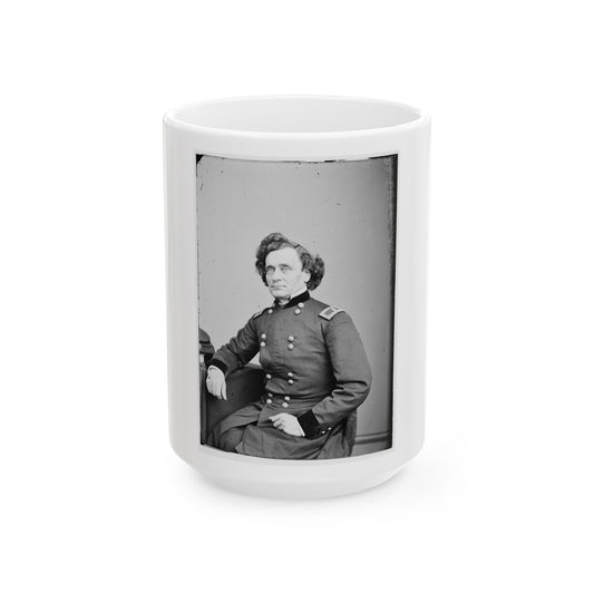 Portrait Of Brig. Gen. Thomas W. Sherman, Officer Of The Federal Army (U.S. Civil War) White Coffee Mug-15oz-The Sticker Space