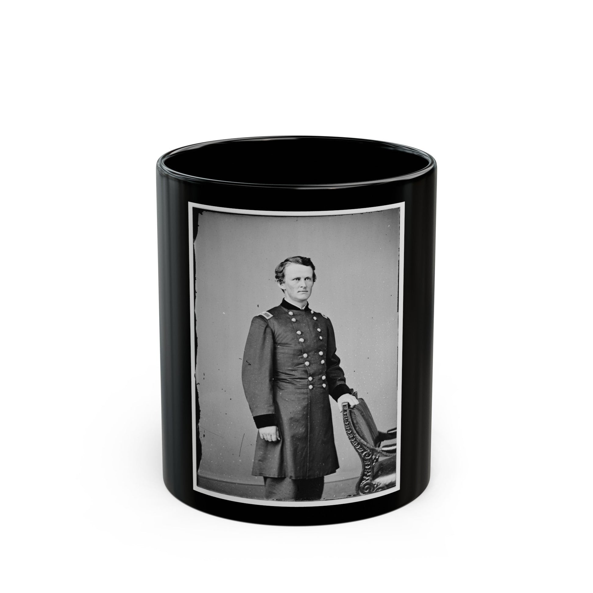 Portrait Of Brig. Gen. Wesley Merritt, Officer Of The Federal Army (U.S. Civil War) Black Coffee Mug-11oz-The Sticker Space