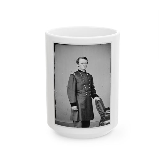 Portrait Of Brig. Gen. Wesley Merritt, Officer Of The Federal Army (U.S. Civil War) White Coffee Mug-15oz-The Sticker Space