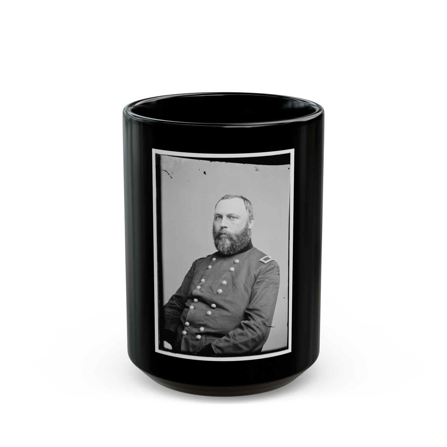 Portrait Of Brig. Gen. William A. Hammond, Surgeon-General, Officer Of The Federal Army (U.S. Civil War) Black Coffee Mug-15oz-The Sticker Space