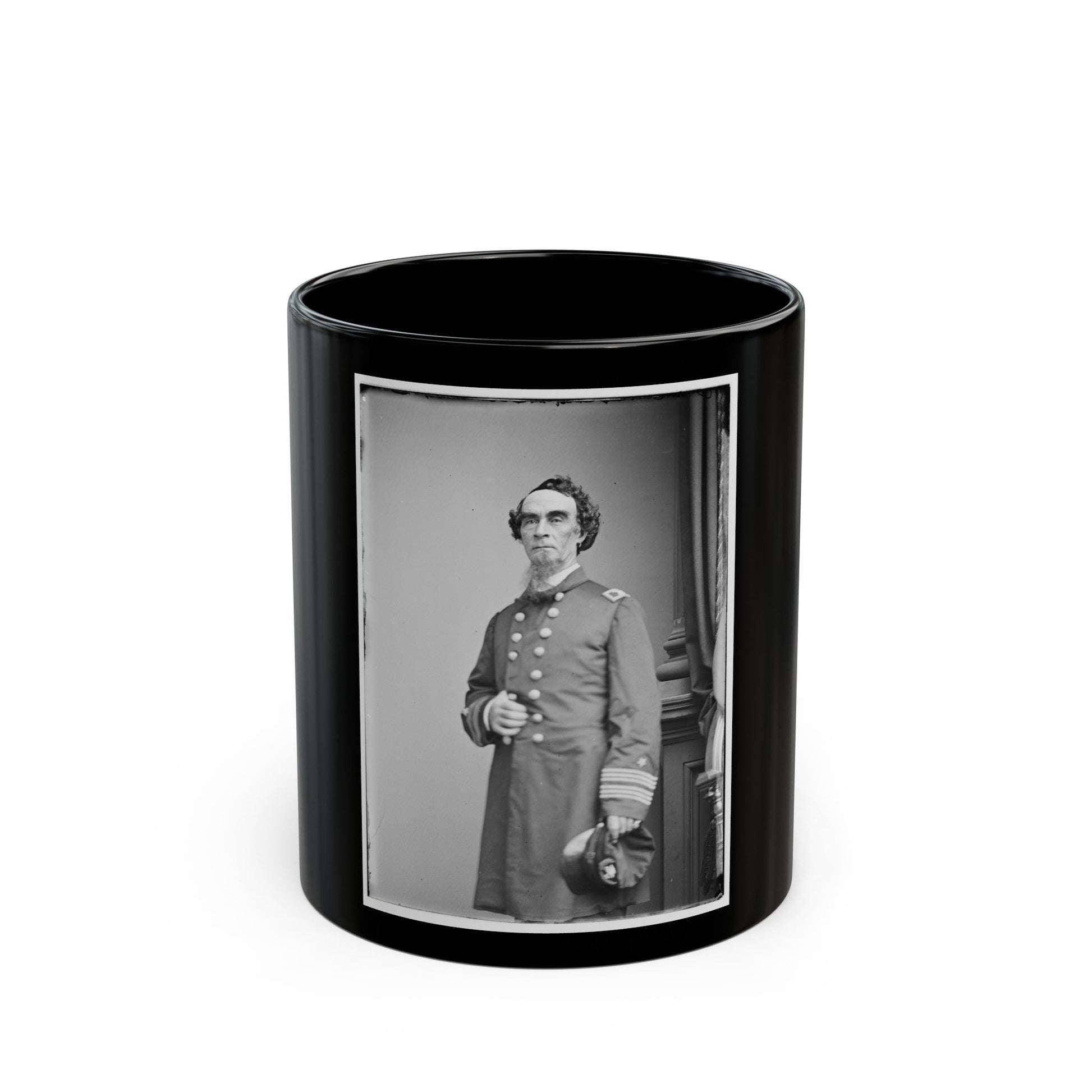 Portrait Of Capt. Henry Walke, Officer Of The Federal Navy (U.S. Civil War) Black Coffee Mug-11oz-The Sticker Space