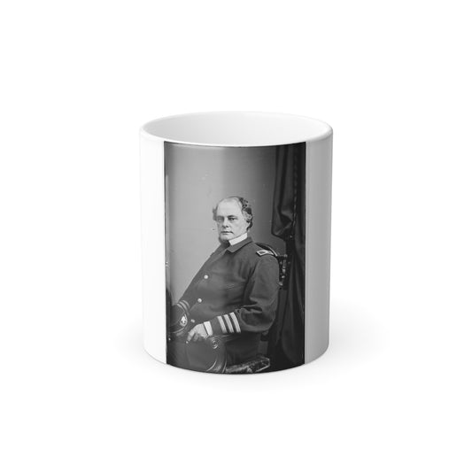Portrait of Capt. John Rodgers, Officer of the Federal Navy (Commodore From June 17, 1863) (U.S. Civil War) Color Morphing Mug 11oz-11oz-The Sticker Space