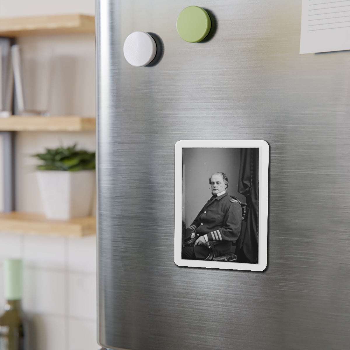 Portrait Of Capt. John Rodgers, Officer Of The Federal Navy (Commodore From June 17, 1863) (U.S. Civil War) Refrigerator Magnet-The Sticker Space