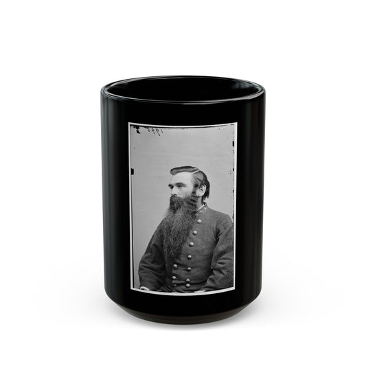 Portrait Of Col. John S. Green, Officer Of The Confederate Army (U.S. Civil War) Black Coffee Mug-15oz-The Sticker Space