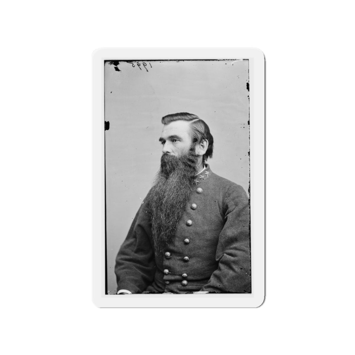 Portrait Of Col. John S. Green, Officer Of The Confederate Army (U.S. Civil War) Refrigerator Magnet-3" x 3"-The Sticker Space