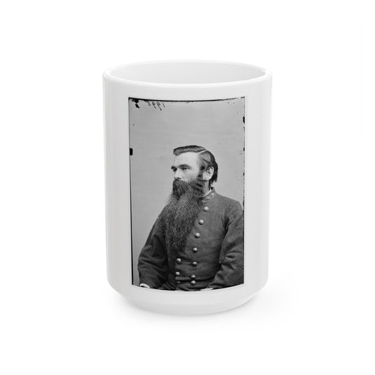 Portrait Of Col. John S. Green, Officer Of The Confederate Army (U.S. Civil War) White Coffee Mug-15oz-The Sticker Space