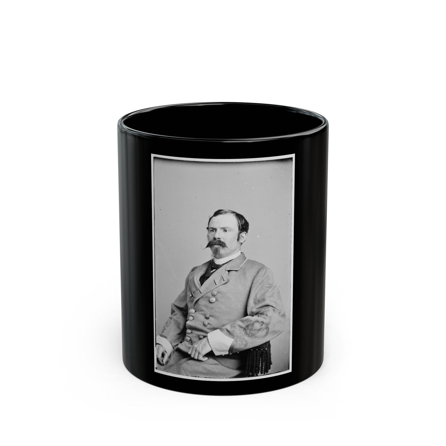 Portrait Of Colonel Thomas P. Ochiltree, Officer Of The Confederate Army (U.S. Civil War) Black Coffee Mug-11oz-The Sticker Space