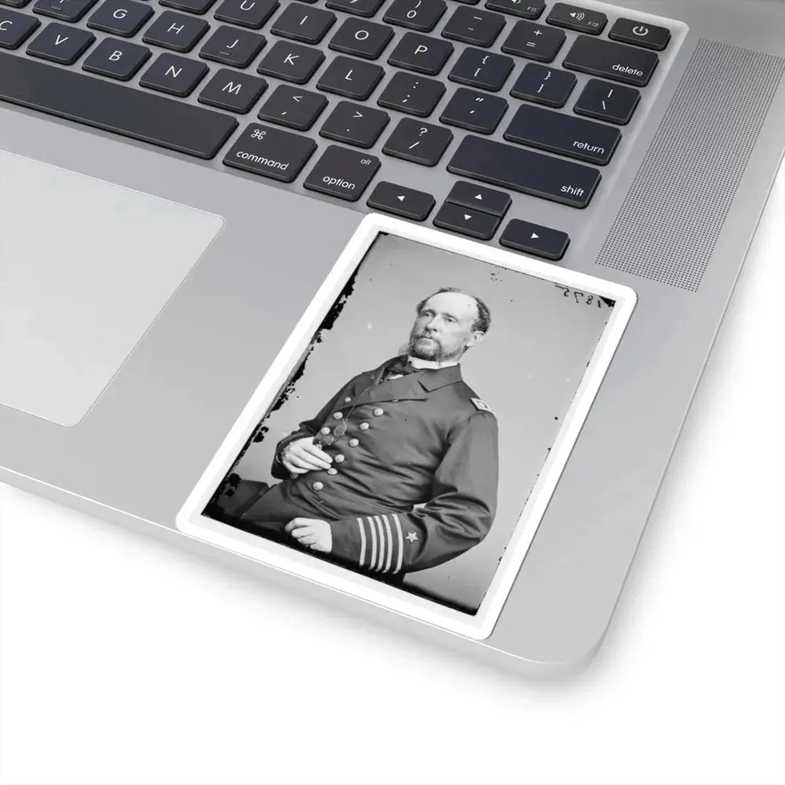 Portrait of Commander C. R. Perry Rodgers, Officer of the Federal Navy (U.S. Civil War) STICKER Vinyl Kiss-Cut Decal - The Sticker Space