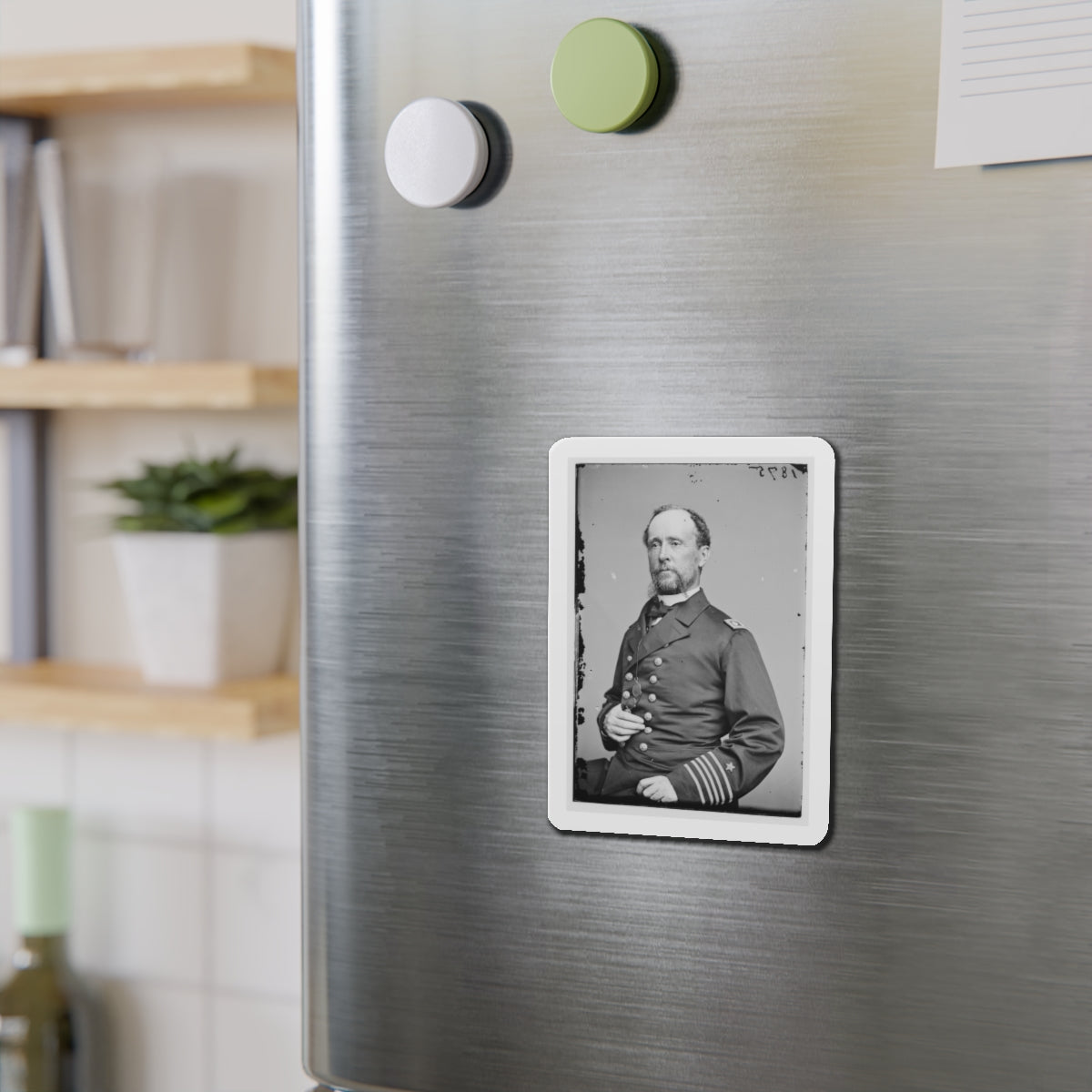 Portrait Of Commander C. R. Perry Rodgers, Officer Of The Federal Navy (U.S. Civil War) Refrigerator Magnet-The Sticker Space