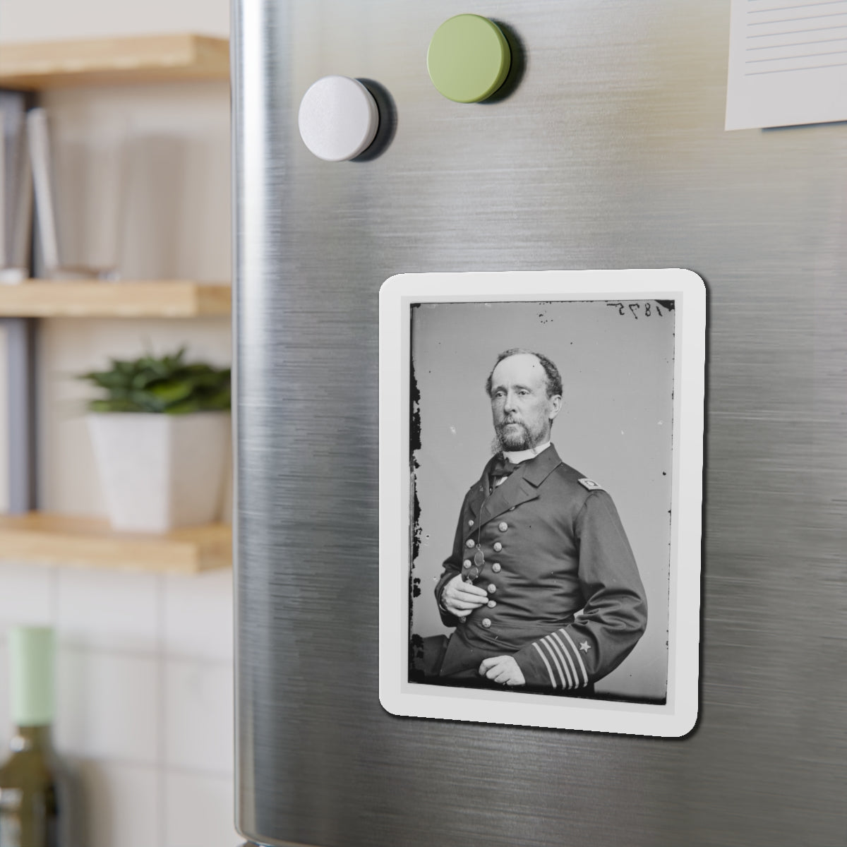 Portrait Of Commander C. R. Perry Rodgers, Officer Of The Federal Navy (U.S. Civil War) Refrigerator Magnet-The Sticker Space